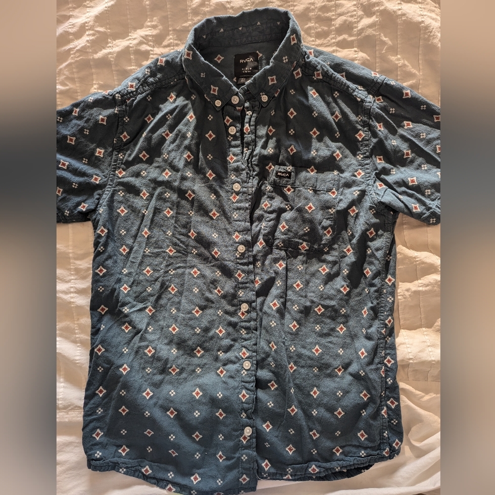 RVCA Men's Short Sleeve Button Down